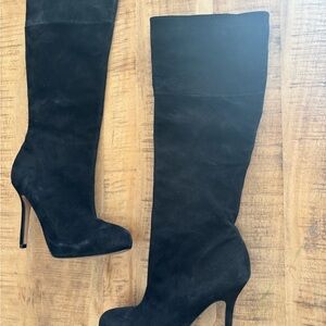 Sam Edelman Black Suede Stiletto Boots